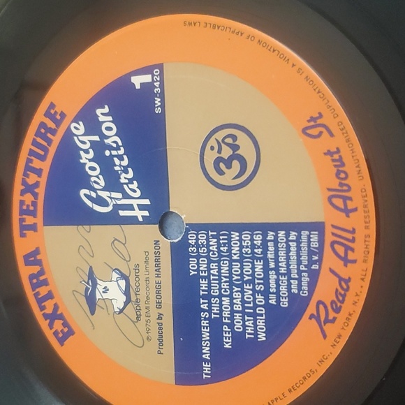 GEORGE HARRISON Extra Texture Vinyl Record Album LP Apple 1975 Rock & Pop Music - Picture 5 of 14